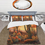 Copper Cactus In Nevada - Duvet Cover Set