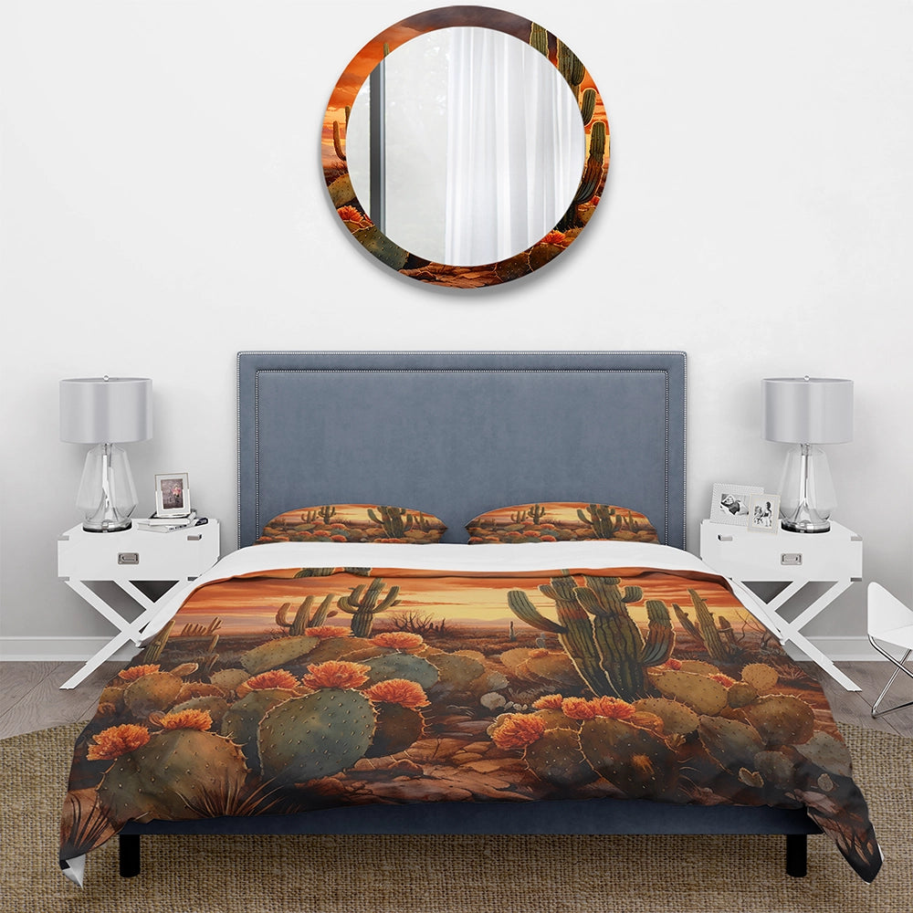 Copper Cactus In Nevada - Duvet Cover Set