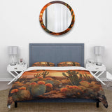 Copper Cactus In Nevada - Duvet Cover Set