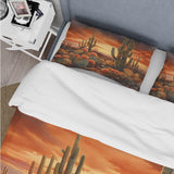 Copper Cactus In Nevada - Duvet Cover Set