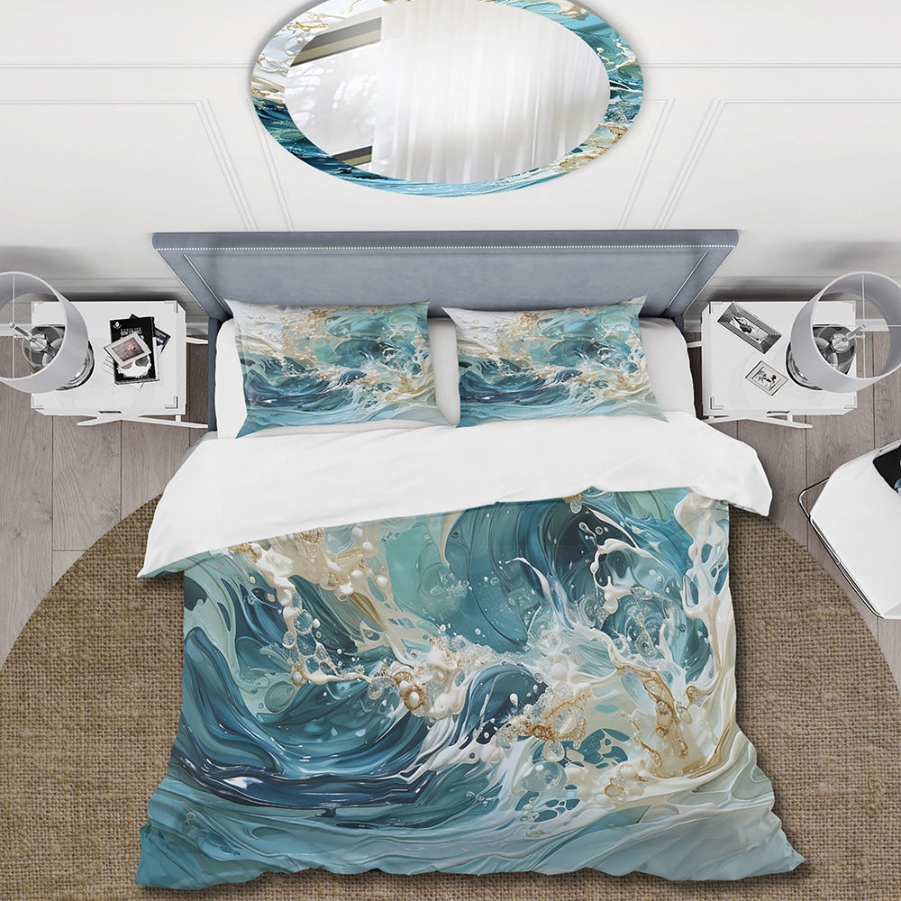 Ocean Charm Liquid Wave Art - Duvet Cover Set