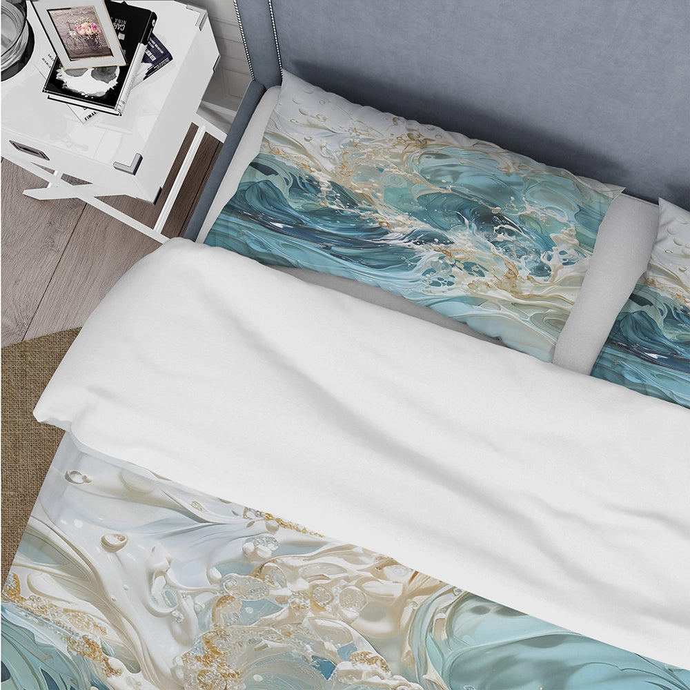 Ocean Charm Liquid Wave Art - Duvet Cover Set