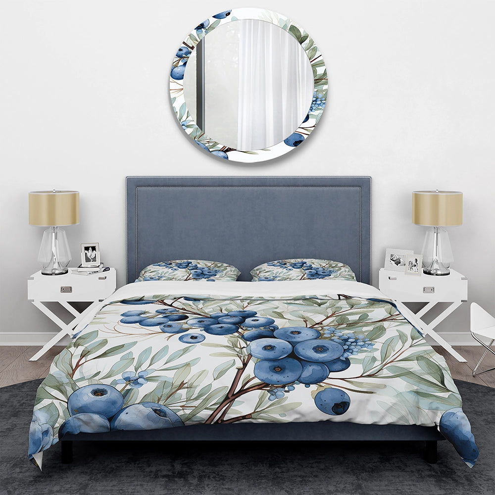 Winter Berry Blueberry Grove I - Duvet Cover Set