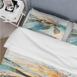 Turtle With Glasses In The Ocean III - Duvet Cover Set