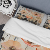 Peach Blossoming Abstractions I - Duvet Cover Set
