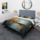 Teal Orange Bold Energy I - Duvet Cover Set