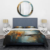 Teal Orange Bold Energy I - Duvet Cover Set