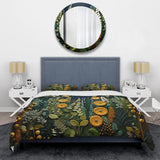 Yellow Ferns Plant Forest Tapestry - Duvet Cover Set