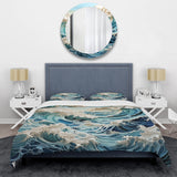 Blue Kinetic Waves I - Duvet Cover Set