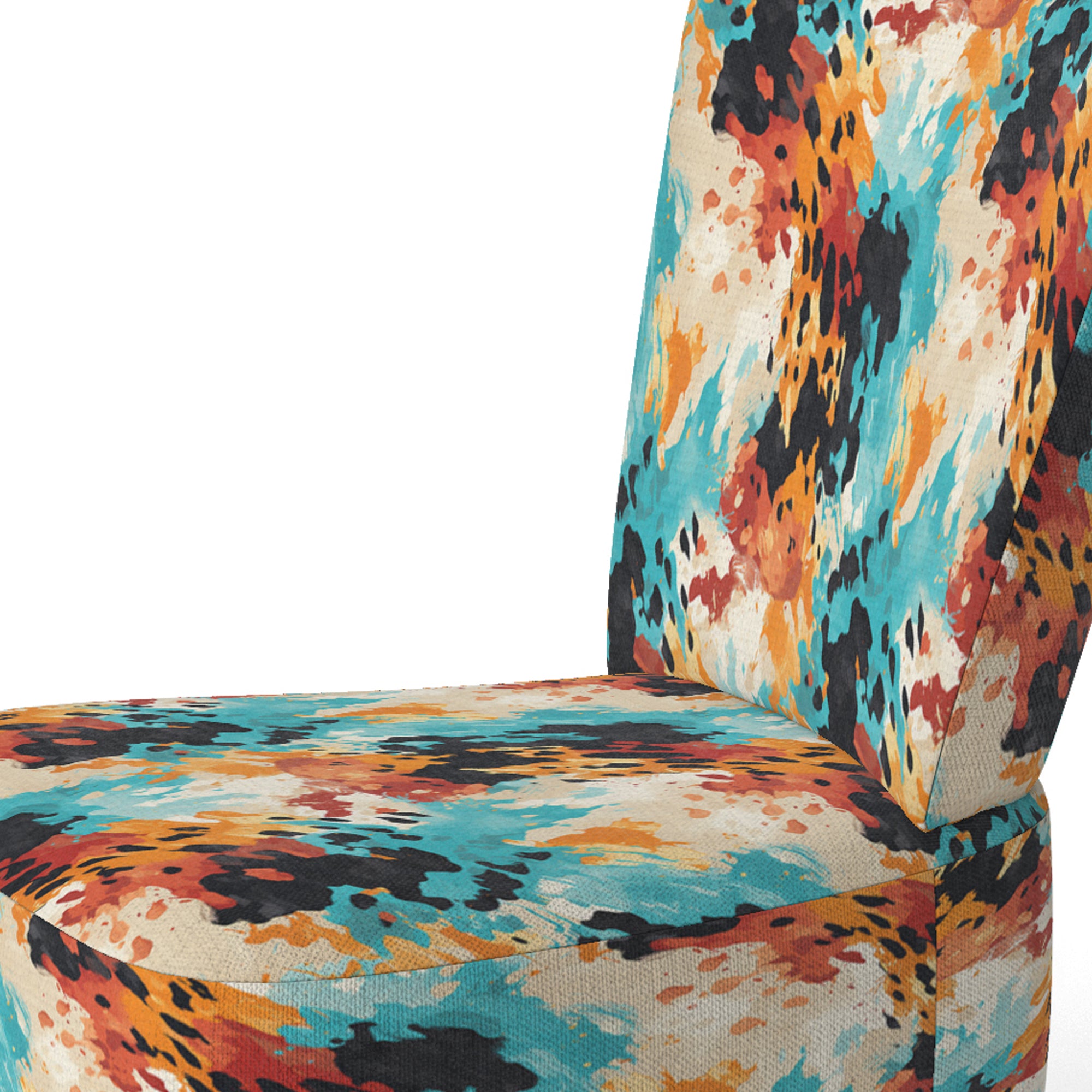 Artistic Expression Tell And Black - Glam Accent Slipper Chair