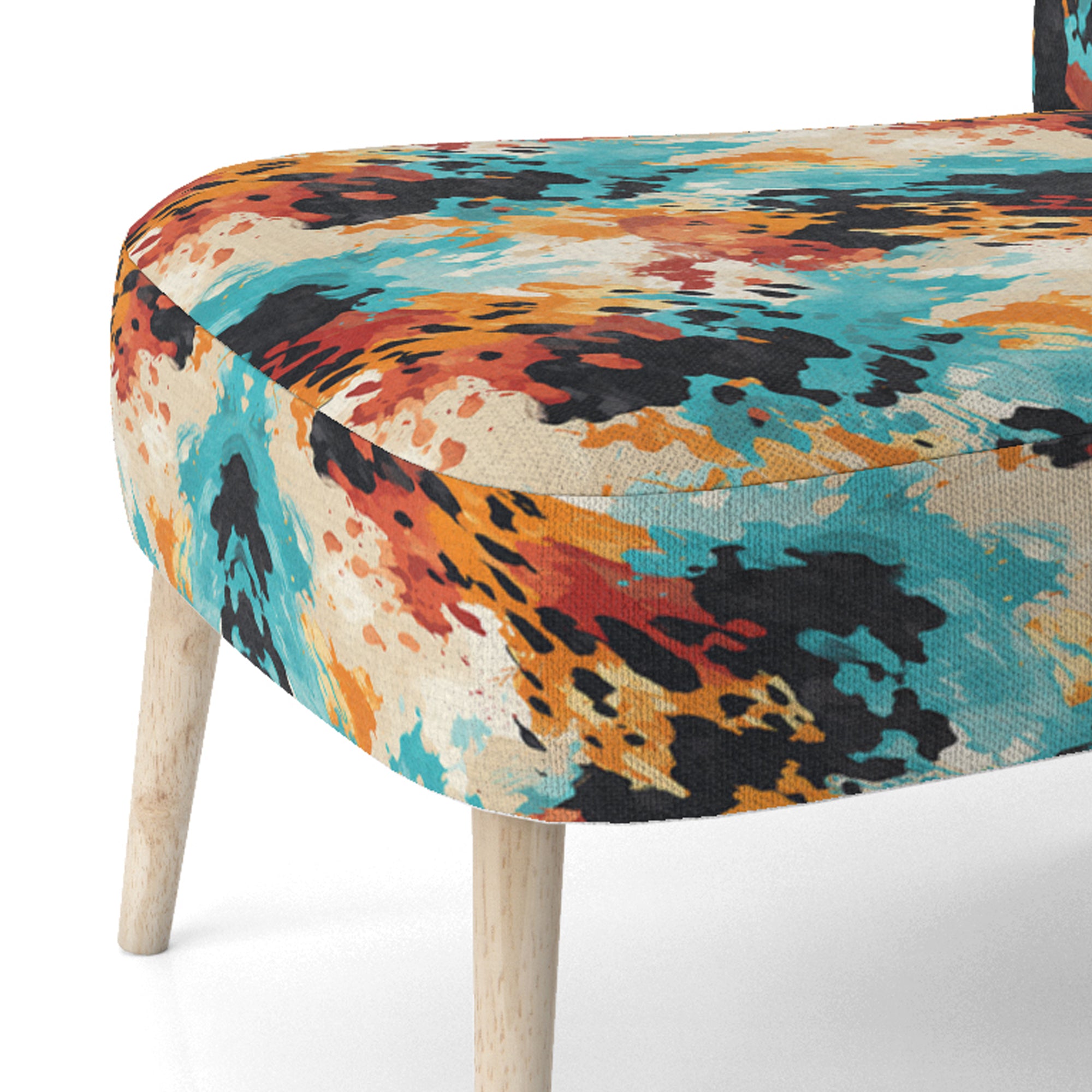 Artistic Expression Tell And Black - Glam Accent Slipper Chair