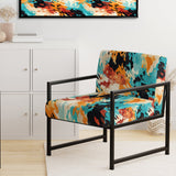 Artistic Expression Tell And Black - Glam Accent Slipper Chair