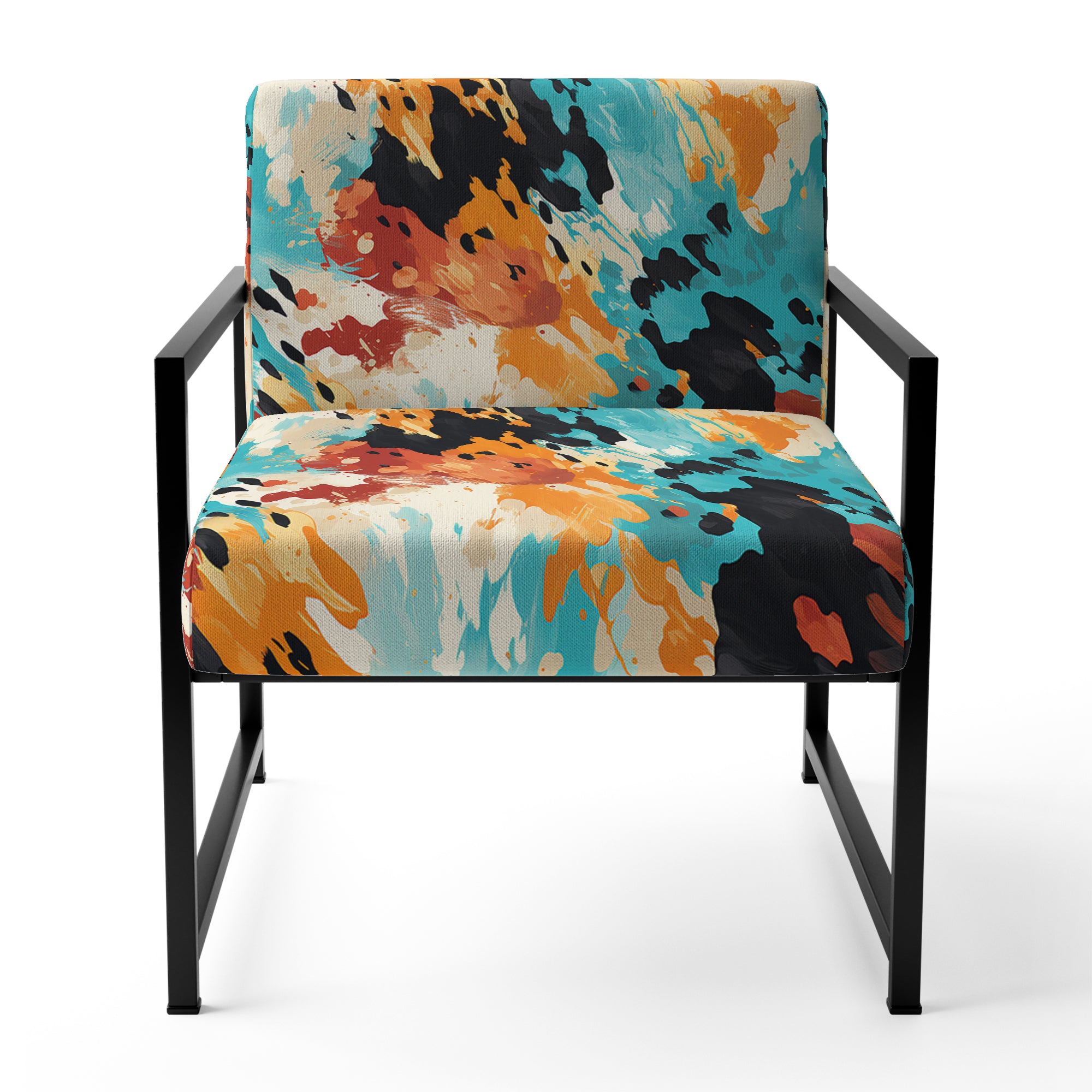 Artistic Expression Tell And Black - Glam Accent Slipper Chair