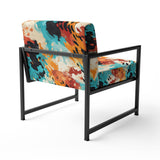Artistic Expression Tell And Black - Glam Accent Slipper Chair