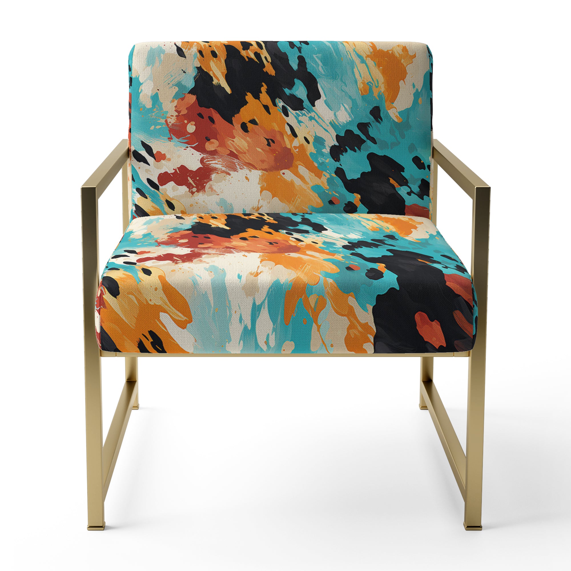 Artistic Expression Tell And Black - Glam Accent Slipper Chair