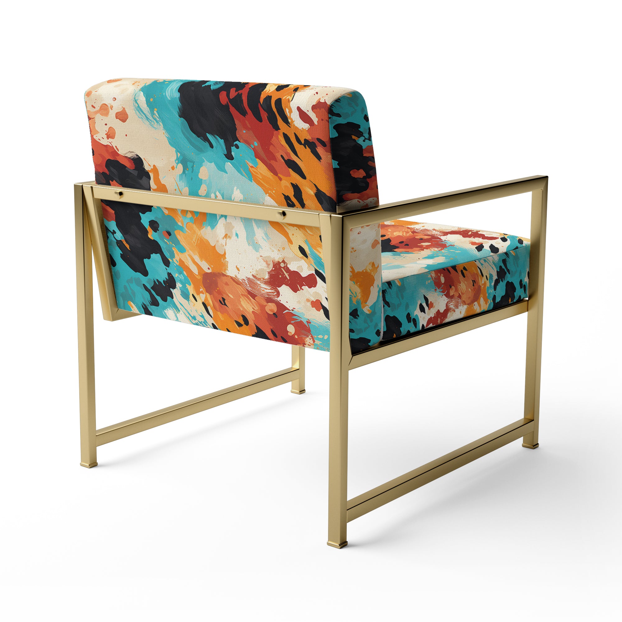 Artistic Expression Tell And Black - Glam Accent Slipper Chair