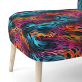 Futuristic Striped Fusion - Upholstered Modern Accent Chairs