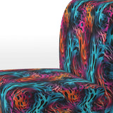 Futuristic Striped Fusion - Upholstered Modern Accent Chairs
