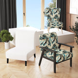 Teal And Cream Natures Whispers - Upholstered Modern Accent Chairs