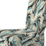 Teal And Cream Natures Whispers - Upholstered Modern Accent Chairs