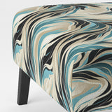 Teal And Cream Natures Whispers - Upholstered Modern Accent Chairs