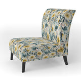 Ethereal Botanicals Peonies Pattern - Cottage Accent Slipper Chair