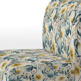 Ethereal Botanicals Peonies Pattern - Cottage Accent Slipper Chair