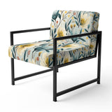 Ethereal Botanicals Peonies Pattern - Cottage Accent Slipper Chair