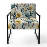 Ethereal Botanicals Peonies Pattern - Cottage Accent Slipper Chair