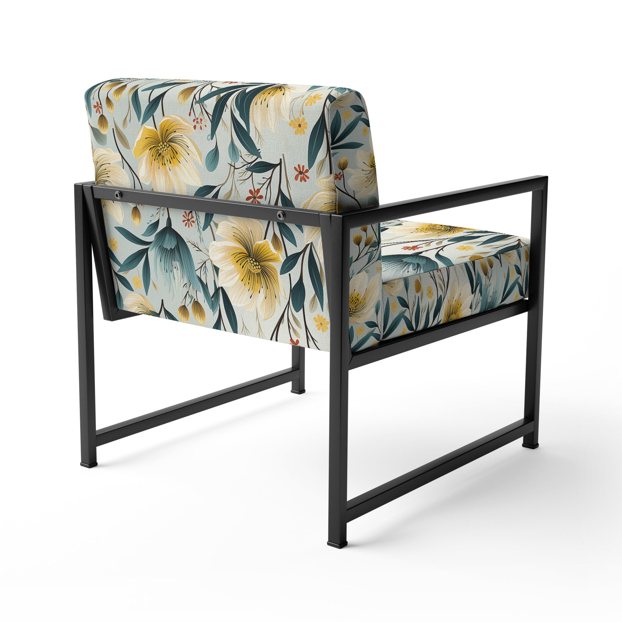 Ethereal Botanicals Peonies Pattern - Cottage Accent Slipper Chair