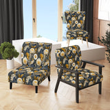 Enchanted Gardens Gold And Grey Pattern - Cottage Accent Slipper Chair