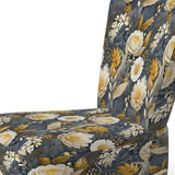 Enchanted Gardens Gold And Grey Pattern - Cottage Accent Slipper Chair