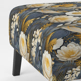 Enchanted Gardens Gold And Grey Pattern - Cottage Accent Slipper Chair