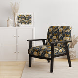 Enchanted Gardens Gold And Grey Pattern - Cottage Accent Slipper Chair