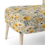 Cottage Yellow And Beige Garden Grace - Cottage Accent Side Chair