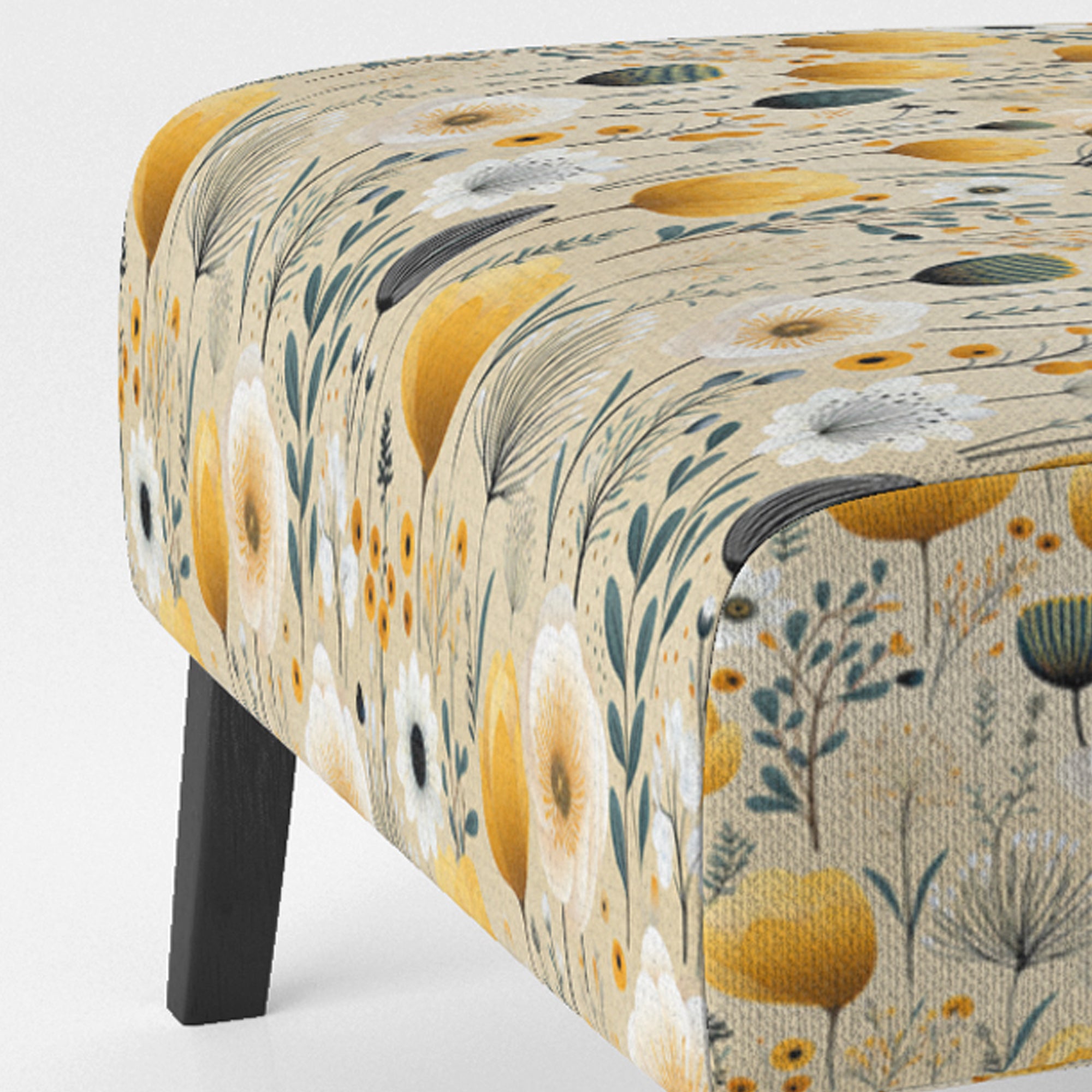 Cottage Yellow And Beige Garden Grace - Cottage Accent Side Chair