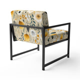 Cottage Yellow And Beige Garden Grace - Cottage Accent Side Chair