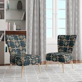 Gold Victorian Ornate Floral Elegance - Upholstered Modern Accent Chairs