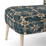 Gold Victorian Ornate Floral Elegance - Upholstered Modern Accent Chairs