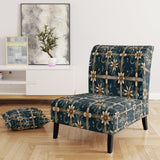 Gold Victorian Ornate Floral Elegance - Upholstered Modern Accent Chairs