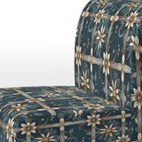 Gold Victorian Ornate Floral Elegance - Upholstered Modern Accent Chairs