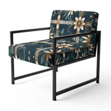 Gold Victorian Ornate Floral Elegance - Upholstered Modern Accent Chairs