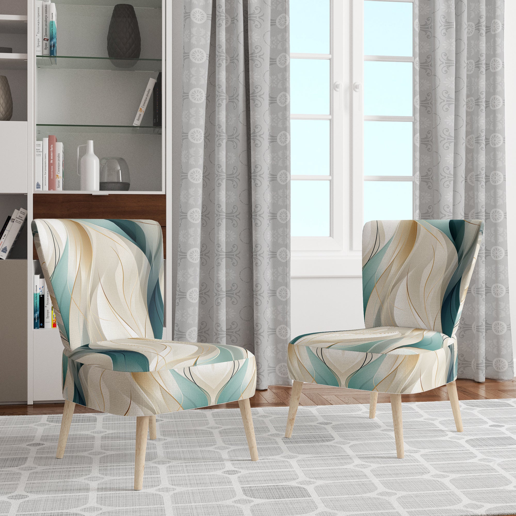 Subdued Elegance - Modern Accent Slipper Chair