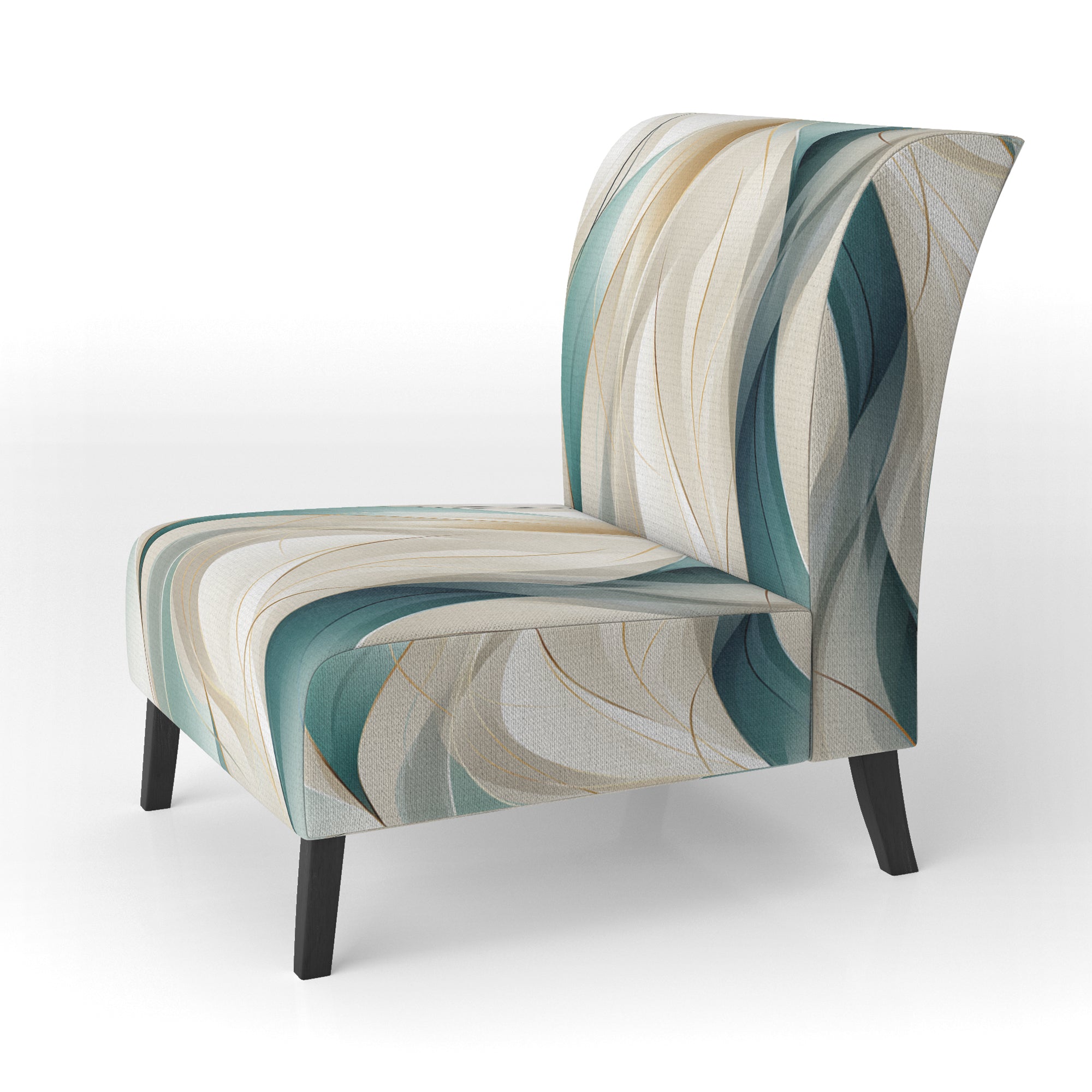 Subdued Elegance - Modern Accent Slipper Chair
