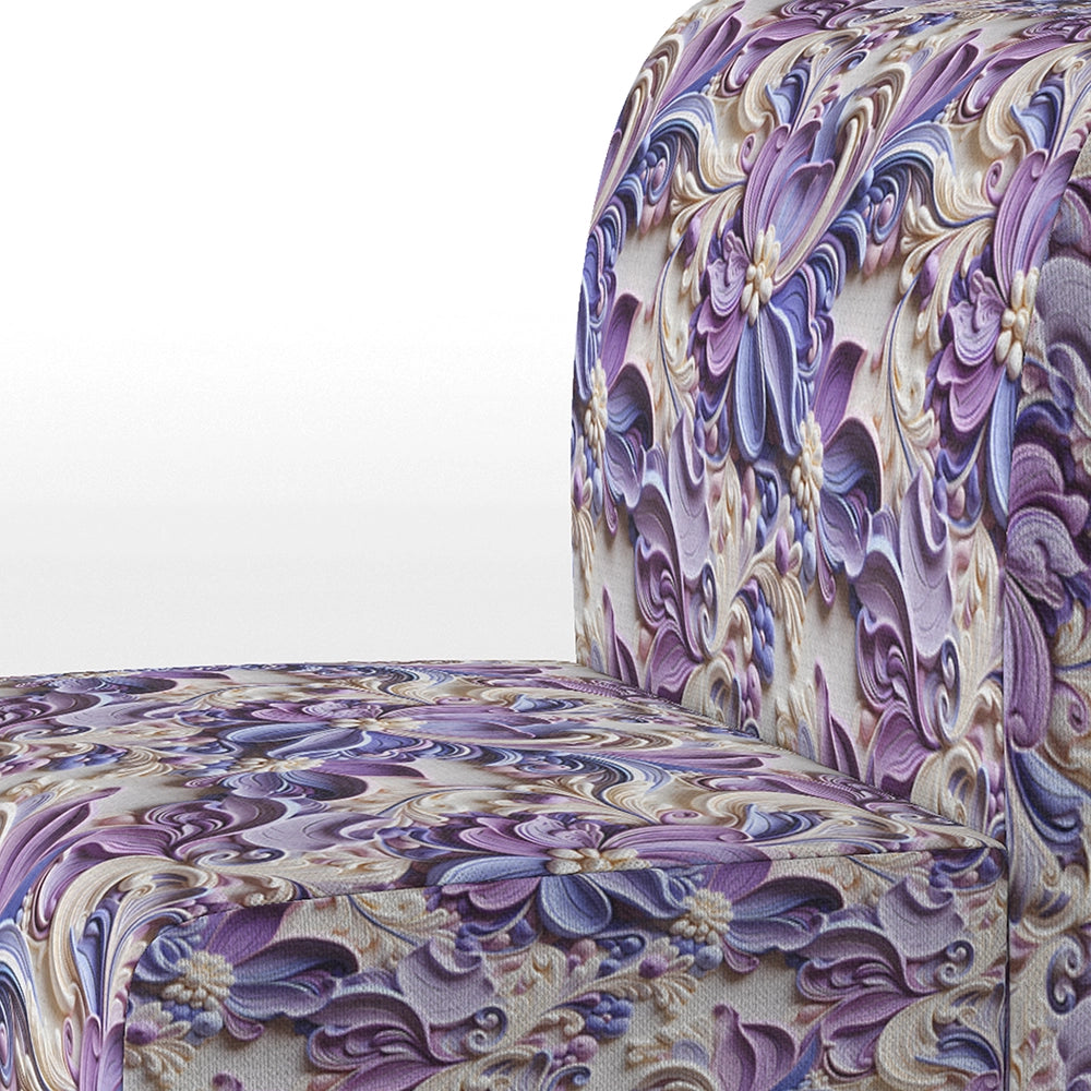 Purple Lavender Persian Paisleys- Upholstered Accent Chair