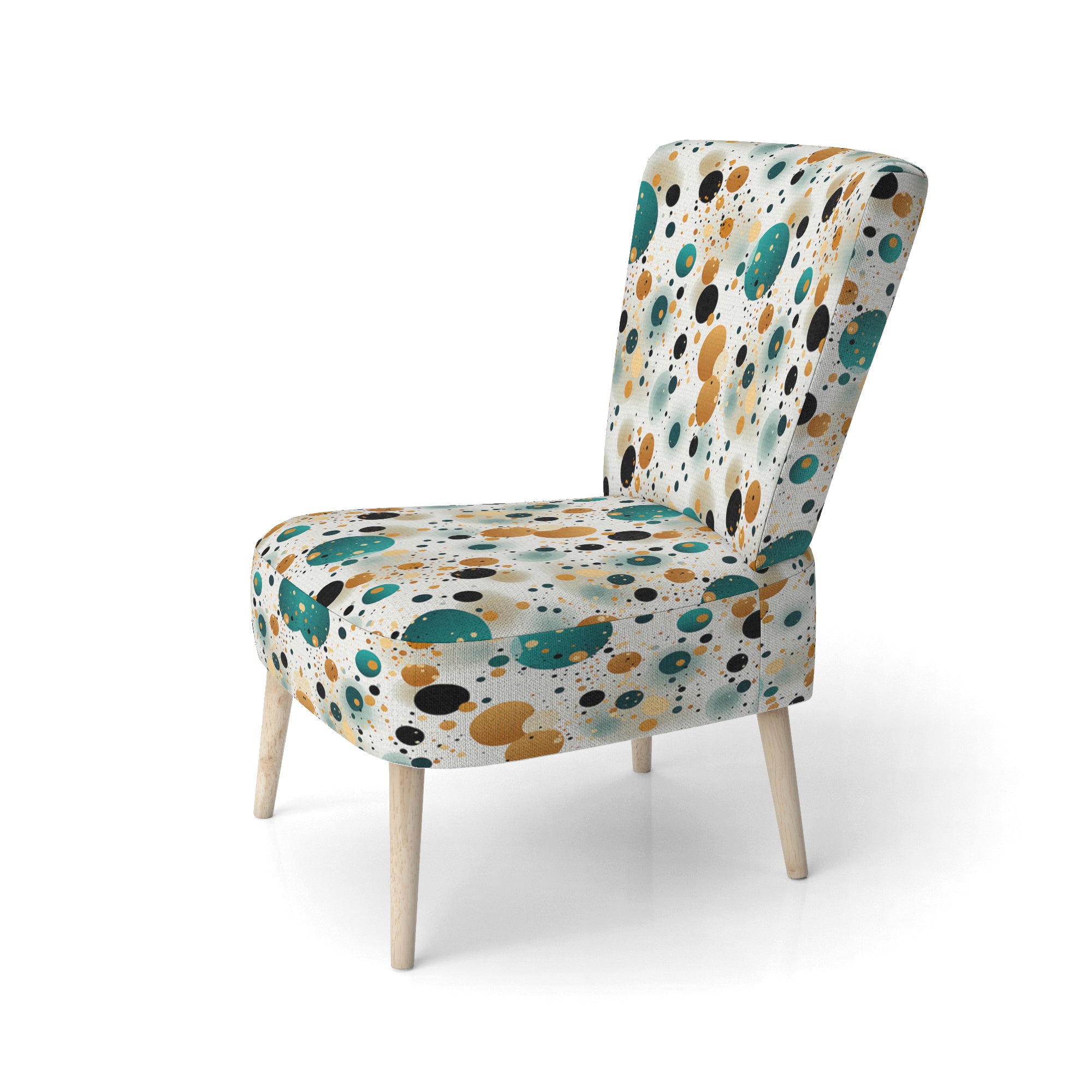 Industrial Fusion Polka Dots Pattern - Modern Arm Chair