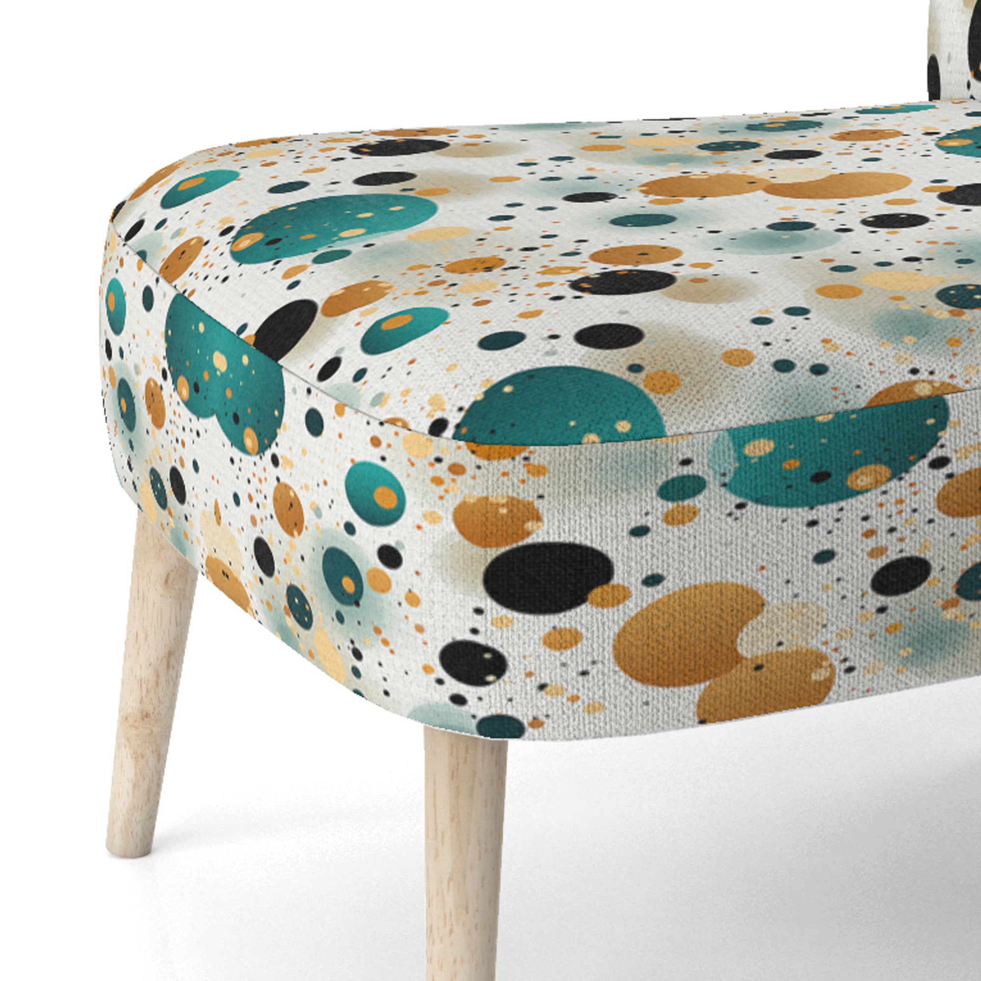 Industrial Fusion Polka Dots Pattern - Modern Arm Chair