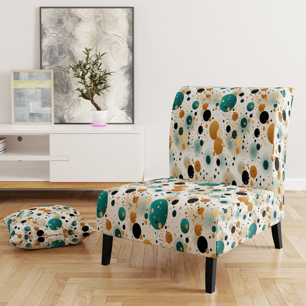 Industrial Fusion Polka Dots Pattern - Modern Arm Chair
