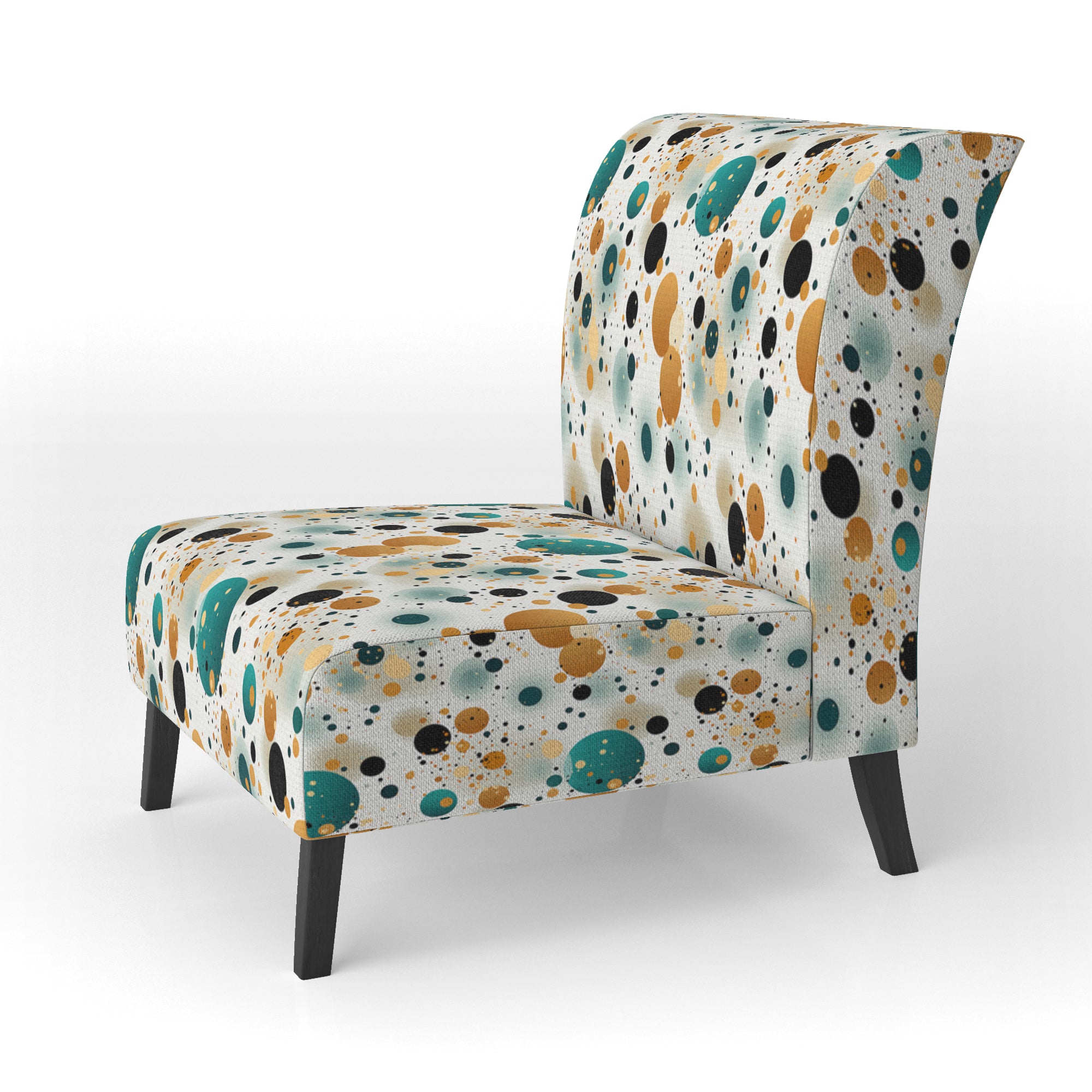 Industrial Fusion Polka Dots Pattern - Modern Arm Chair