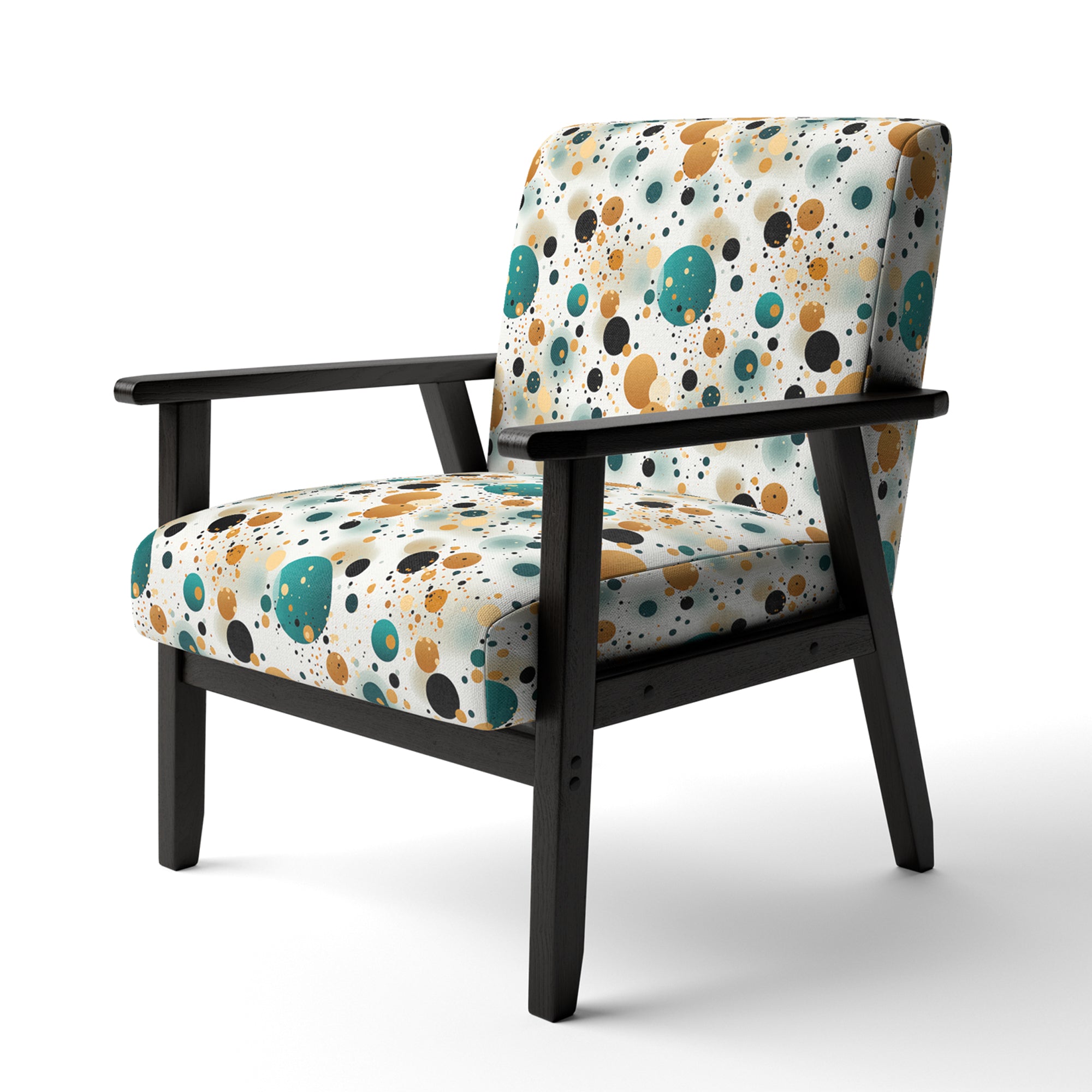 Industrial Fusion Polka Dots Pattern - Modern Arm Chair